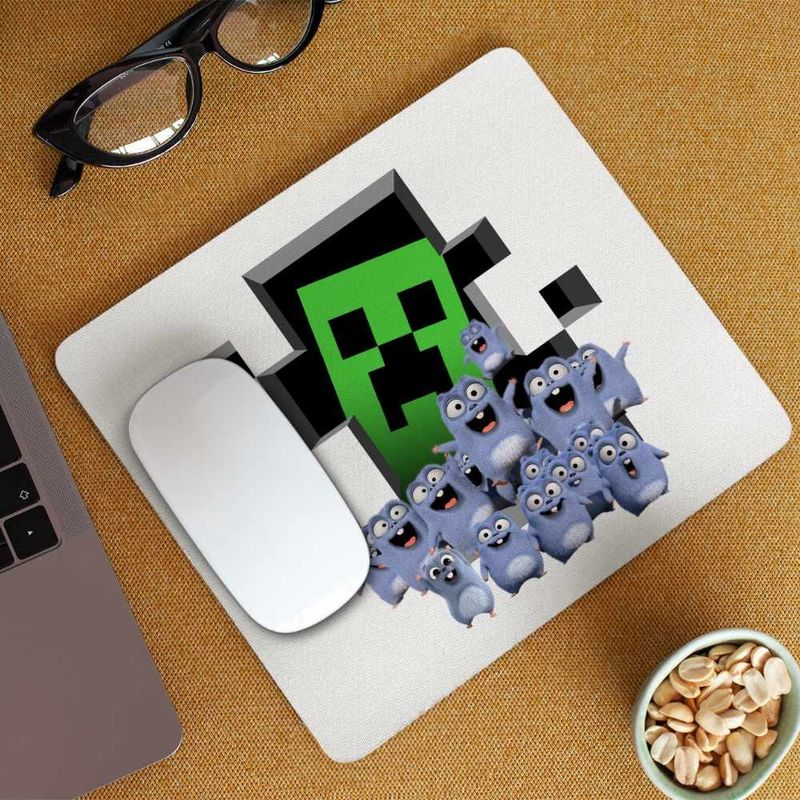 PC, gaming si accesorii - Periferice PC - Mousepad - Mousepad Lemmings Minecraft Lemingi Creeper CoolTrend, 21x19cm - Infinity.ro