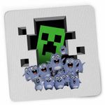 PC, gaming si accesorii - Periferice PC - Mousepad - Mousepad Lemmings Minecraft Lemingi Creeper CoolTrend, 21x19cm - Infinity.ro