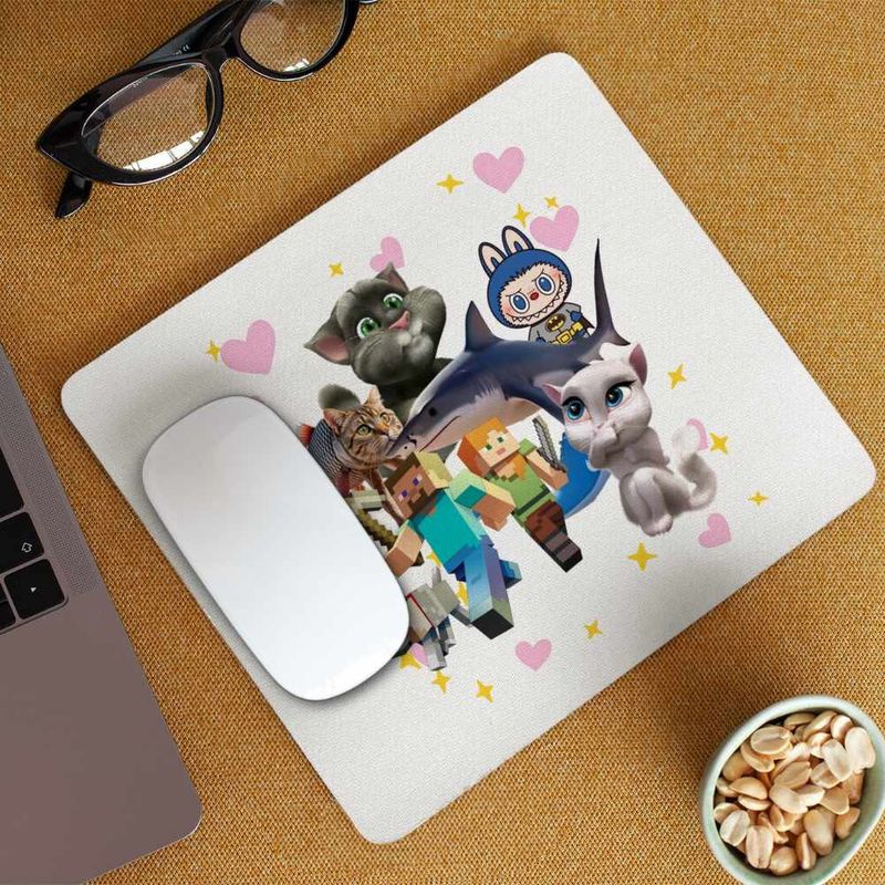 PC, gaming si accesorii - Periferice PC - Mousepad - Mousepad Talking Tom Tralalero Minecraft Labubu Batman CoolTrend, 21x19cm - Infinity.ro