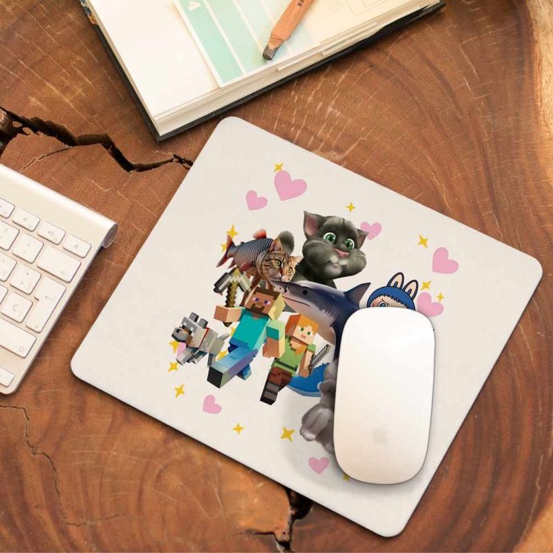 PC, gaming si accesorii - Periferice PC - Mousepad - Mousepad Talking Tom Tralalero Minecraft Labubu Batman CoolTrend, 21x19cm - Infinity.ro