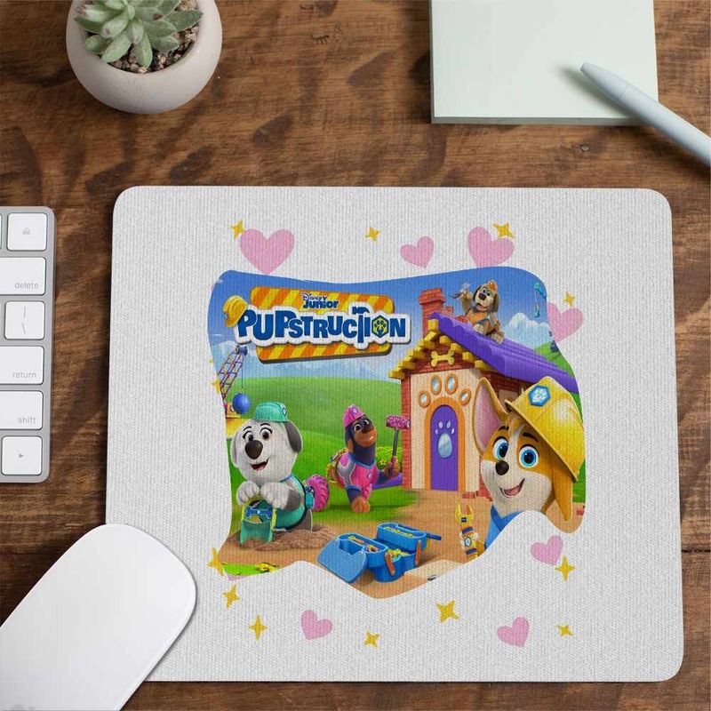 PC, gaming si accesorii - Periferice PC - Mousepad - Mousepad Pupstruction Action Catelusi Constructori CoolTrend, 21x19cm - Infinity.ro