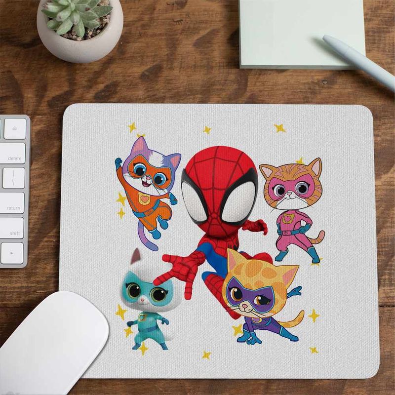 PC, gaming si accesorii - Periferice PC - Mousepad - Mousepad Super Pisicute Paienjenel CoolTrend, 21x19cm - Infinity.ro
