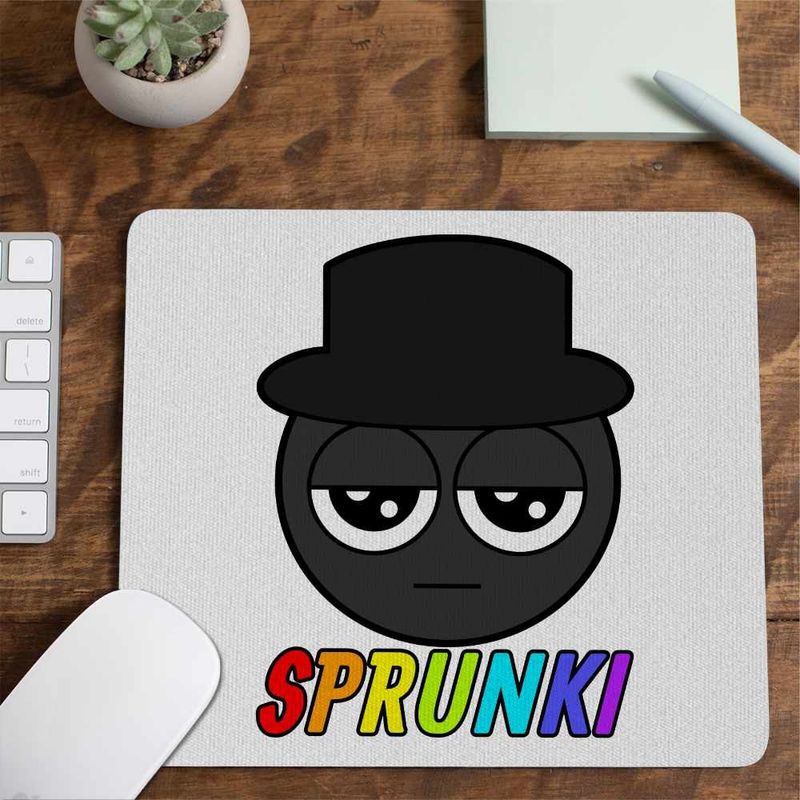 PC, gaming si accesorii - Periferice PC - Mousepad - Mousepad Sprunki Black Music Game CoolTrend, 21x19cm - Infinity.ro