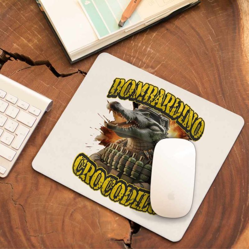 PC, gaming si accesorii - Periferice PC - Mousepad - Mousepad Crocodilo Bombardino Brainrot CoolTrend, 21x19cm - Infinity.ro