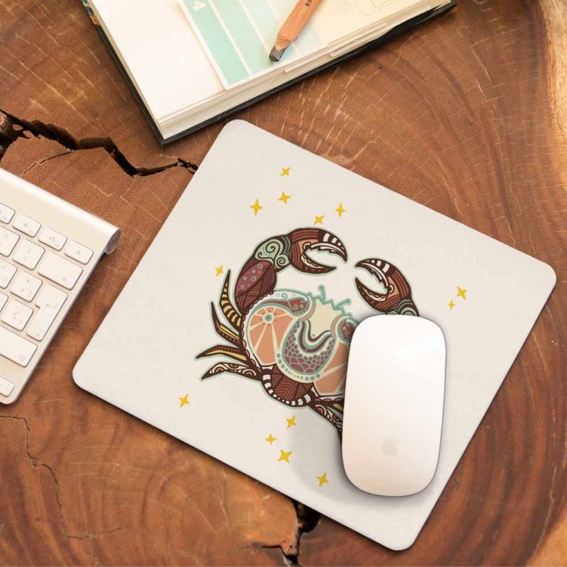 PC, gaming si accesorii - Periferice PC - Mousepad - Mousepad Rac Zodiac Horoscop Cancer Mandala Astrologie CoolTrend, 21x19cm - Infinity.ro