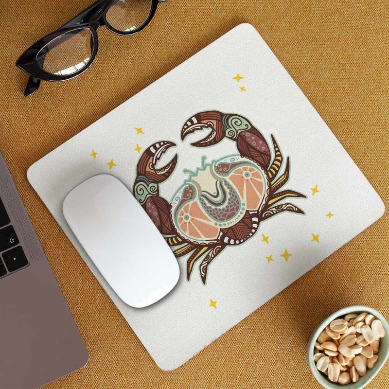PC, gaming si accesorii - Periferice PC - Mousepad - Mousepad Rac Zodiac Horoscop Cancer Mandala Astrologie CoolTrend, 21x19cm - Infinity.ro