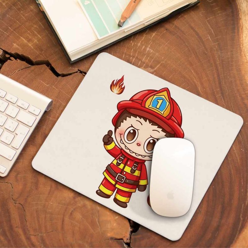 PC, gaming si accesorii - Periferice PC - Mousepad - Mousepad Labubu Pompier, CoolTrend, 21x19cm - Infinity.ro