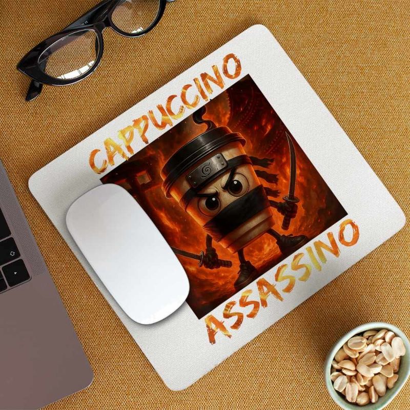 PC, gaming si accesorii - Periferice PC - Mousepad - Mousepad Italia Cappuccino Assassino Brainrot CoolTrend, 21x19cm - Infinity.ro