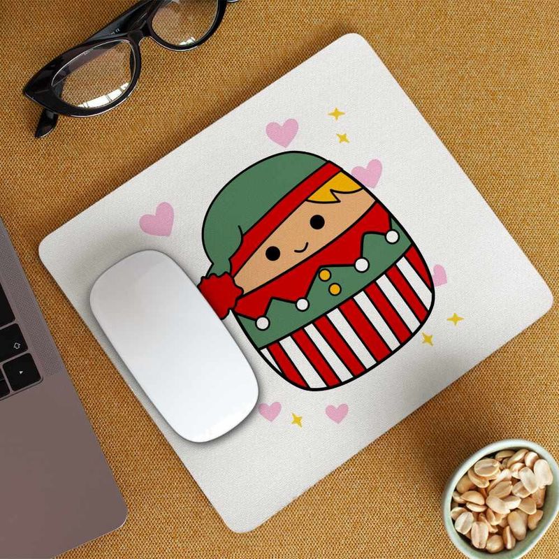 PC, gaming si accesorii - Periferice PC - Mousepad - Mousepad Squishmallows Spiridus Mos Craciun CoolTrend, 21x19cm - Infinity.ro