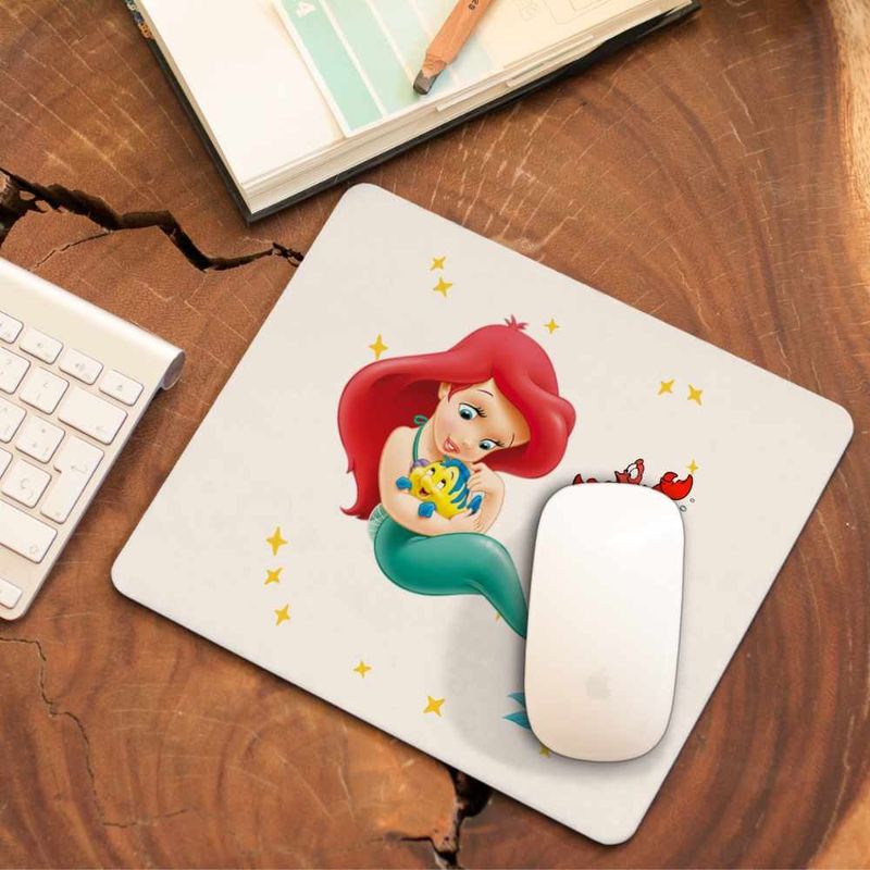 PC, gaming si accesorii - Periferice PC - Mousepad - Mousepad Mica Sirena Baby Flounder Ariel Little Mermaid CoolTrend, 21x19cm - Infinity.ro