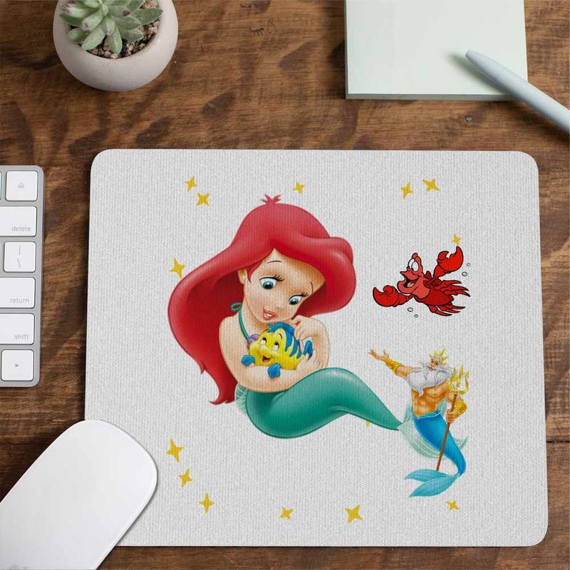 PC, gaming si accesorii - Periferice PC - Mousepad - Mousepad Mica Sirena Baby Flounder Ariel Little Mermaid CoolTrend, 21x19cm - Infinity.ro