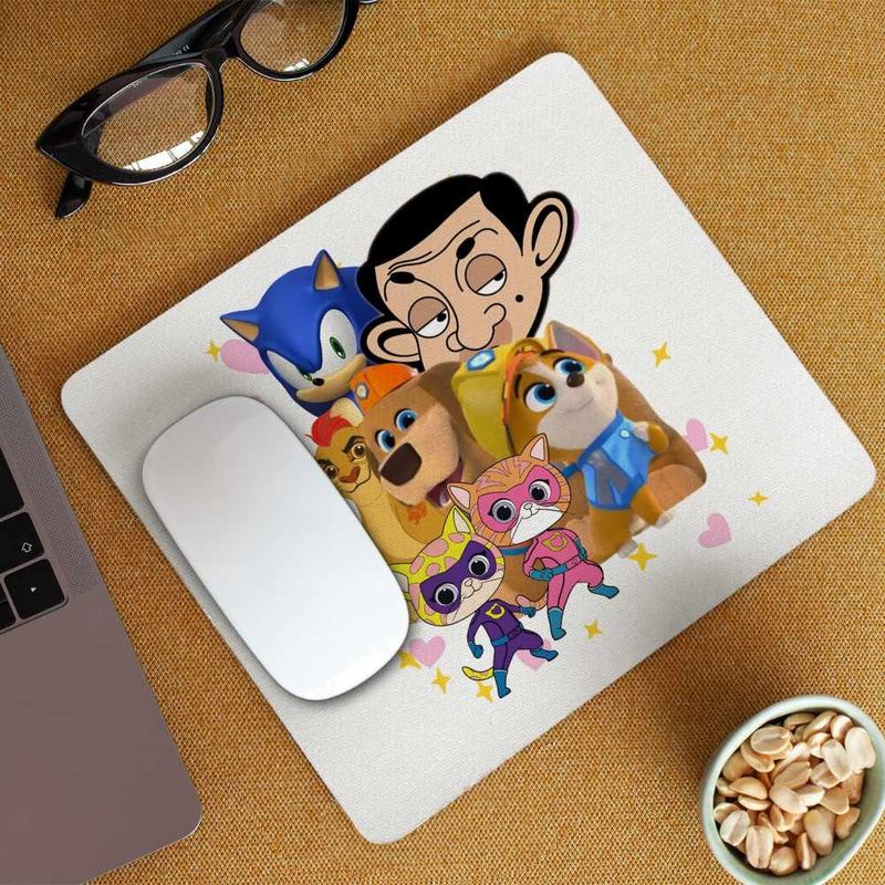 PC, gaming si accesorii - Periferice PC - Mousepad - Mousepad Pupstruction Sonic Catelusi Constructori Mr Bean Super Pisicute Garda Felina Kion CoolTrend, 21x19cm - Infinity.ro