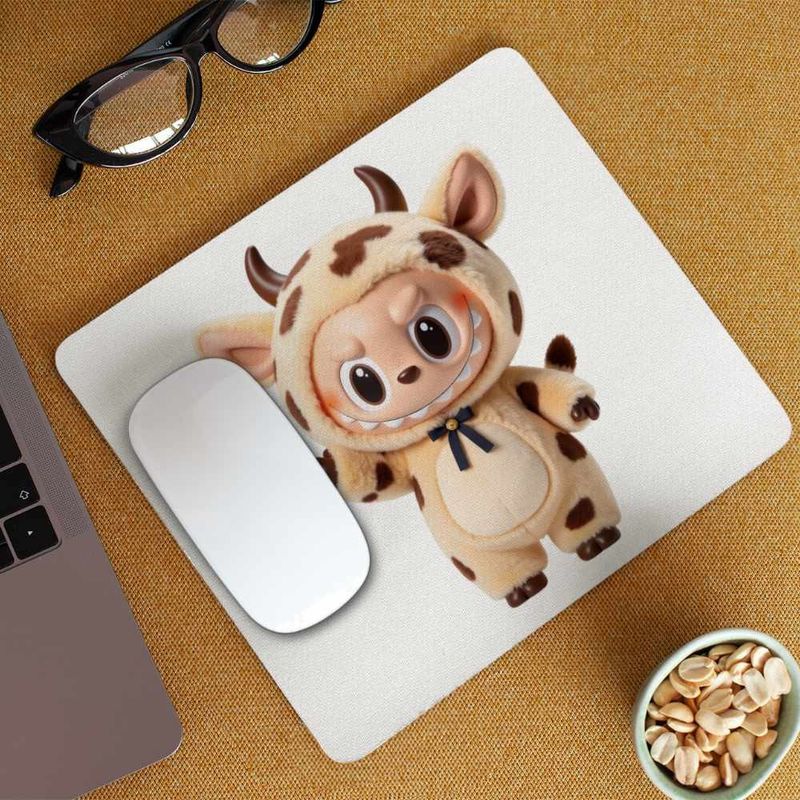 PC, gaming si accesorii - Periferice PC - Mousepad - Mousepad Labubu Milka Cow CoolTrend, 21x19cm - Infinity.ro