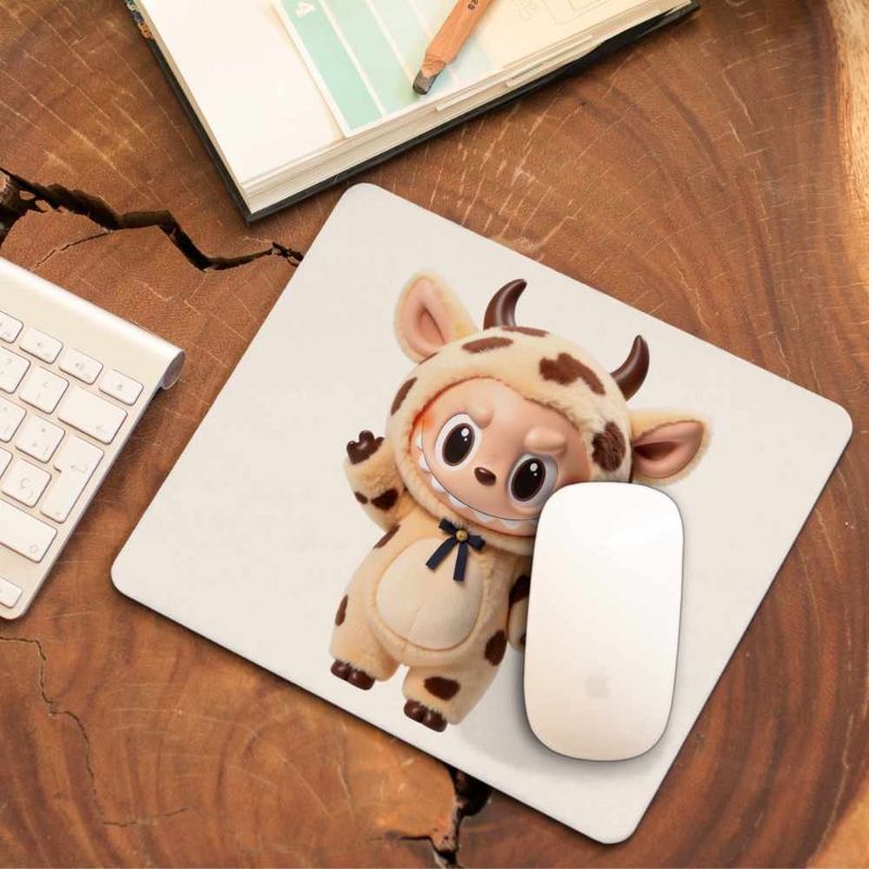 PC, gaming si accesorii - Periferice PC - Mousepad - Mousepad Labubu Milka Cow CoolTrend, 21x19cm - Infinity.ro