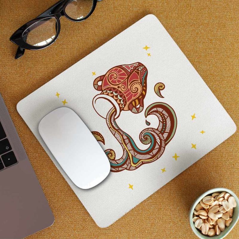 PC, gaming si accesorii - Periferice PC - Mousepad - Mousepad Varsator Zodiac Horoscop Aquarius Mandala Astrologie CoolTrend, 21x19cm - Infinity.ro