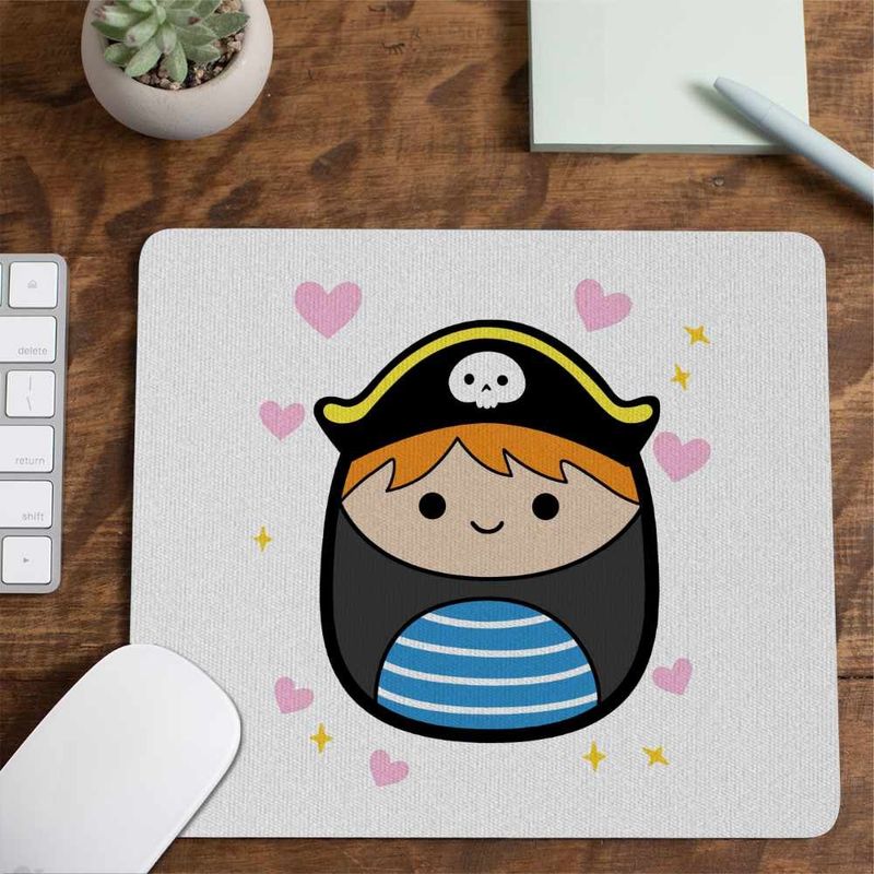 PC, gaming si accesorii - Periferice PC - Mousepad - Mousepad Squishmallows Pirat Marinar CoolTrend, 21x19cm - Infinity.ro