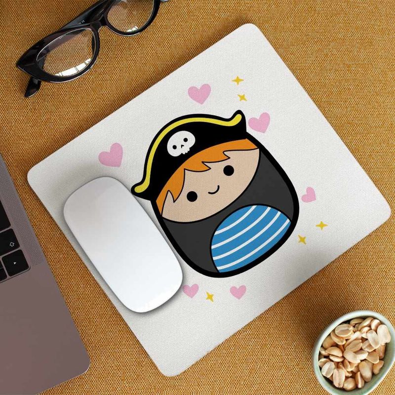 PC, gaming si accesorii - Periferice PC - Mousepad - Mousepad Squishmallows Pirat Marinar CoolTrend, 21x19cm - Infinity.ro