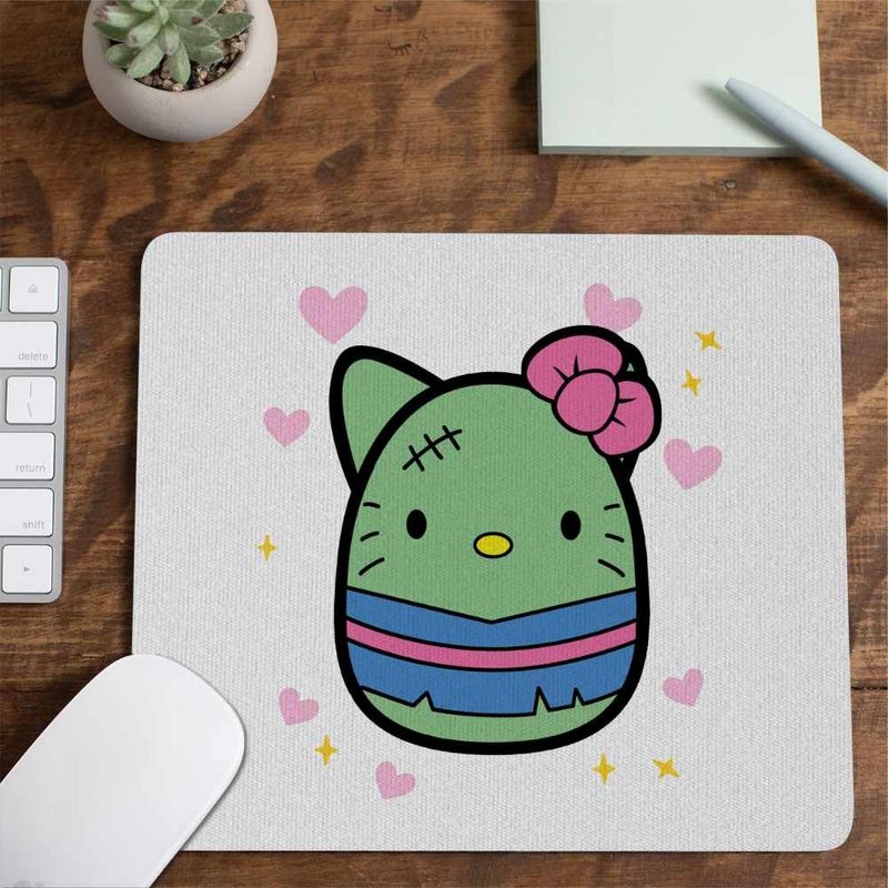 PC, gaming si accesorii - Periferice PC - Mousepad - Mousepad Squishmallows Pisica Zombie Horror CoolTrend, 21x19cm - Infinity.ro