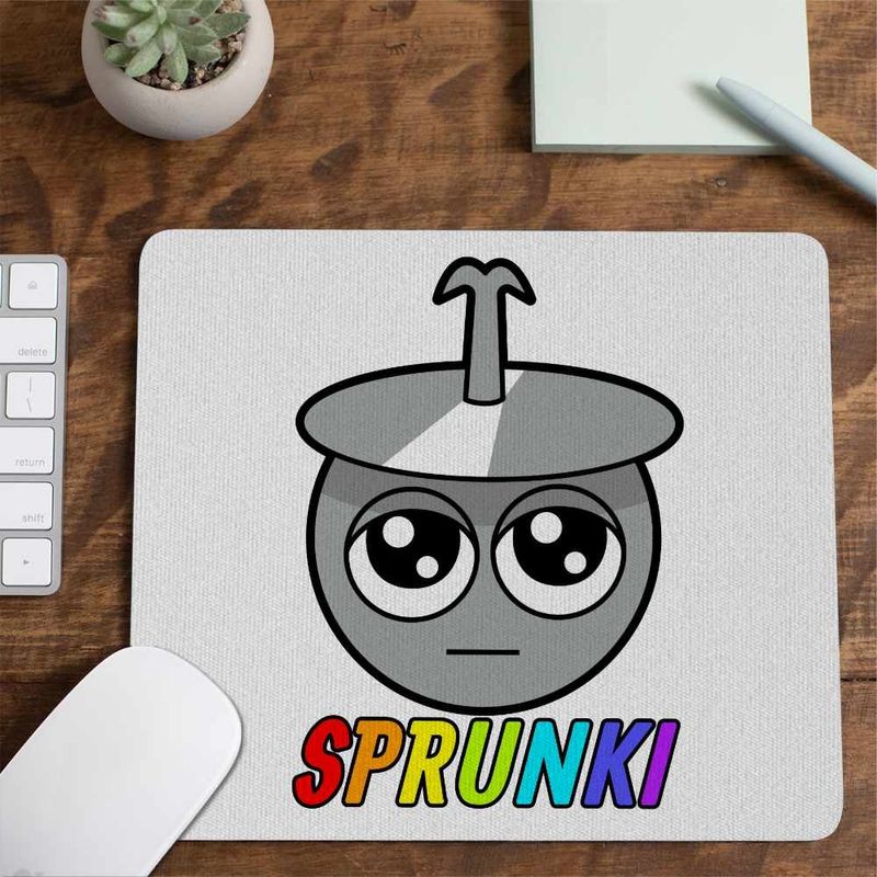 PC, gaming si accesorii - Periferice PC - Mousepad - Mousepad Sprunki Head Beats Music Gamer CoolTrend, 21x19cm - Infinity.ro