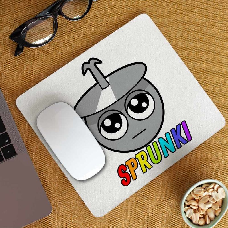PC, gaming si accesorii - Periferice PC - Mousepad - Mousepad Sprunki Head Beats Music Gamer CoolTrend, 21x19cm - Infinity.ro
