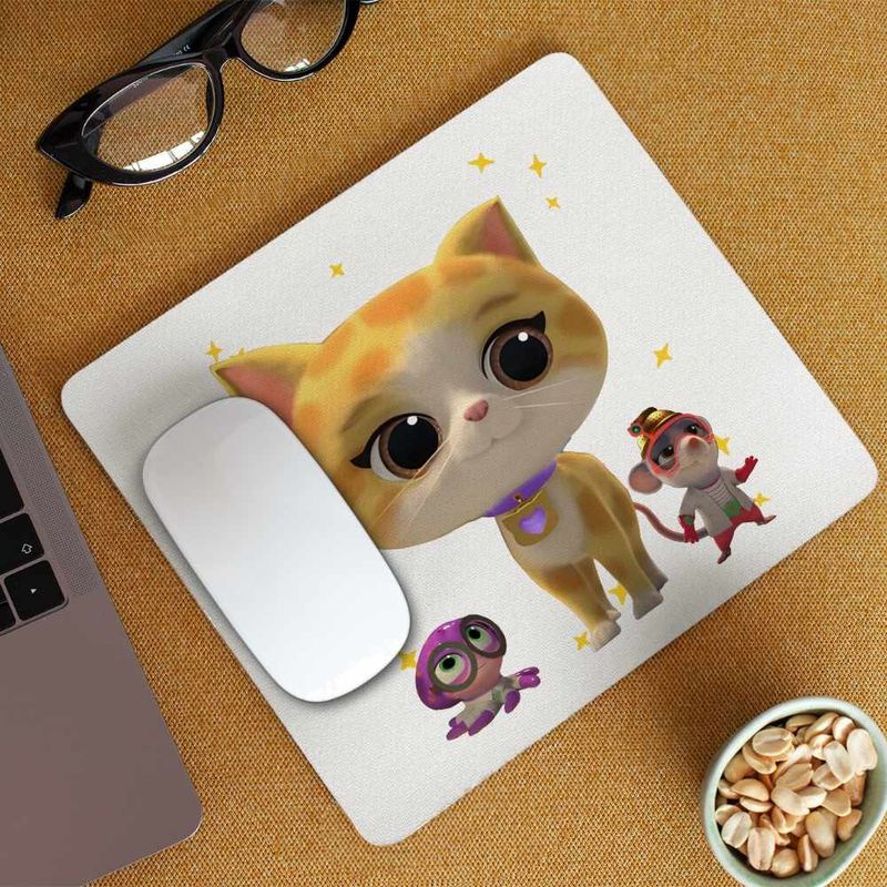 PC, gaming si accesorii - Periferice PC - Mousepad - Mousepad SuperKitties Sclipi Sparks Super Pisicute CoolTrend, 21x19cm - Infinity.ro