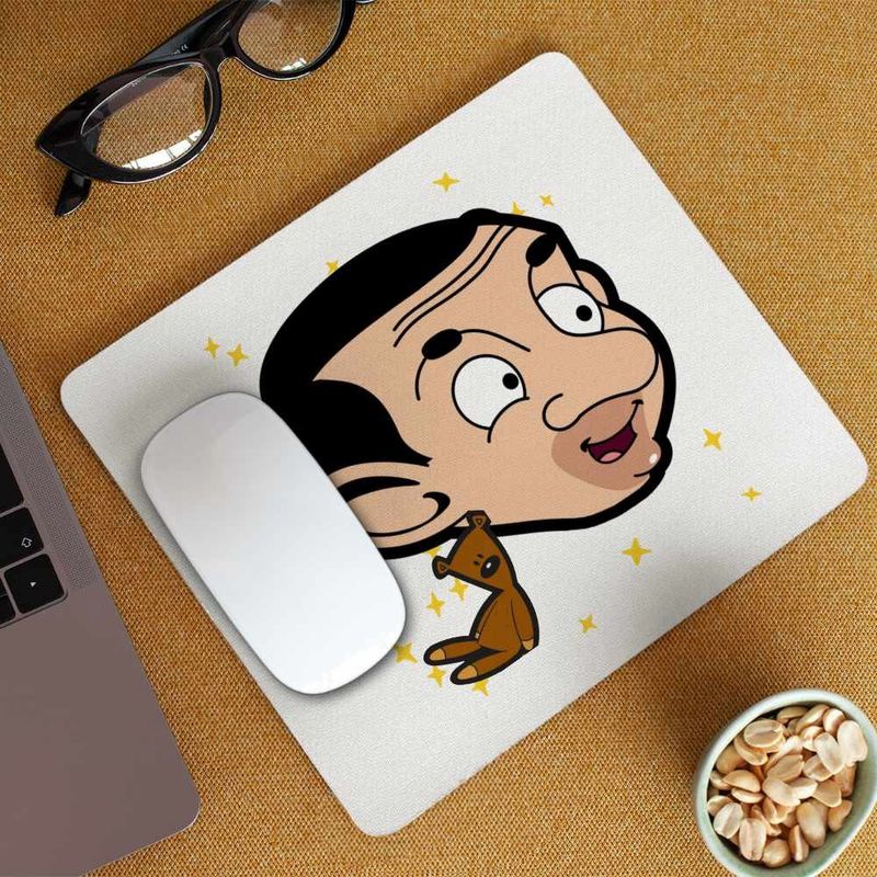 PC, gaming si accesorii - Periferice PC - Mousepad - Mousepad Mr Bean Comic Cartoon CoolTrend, 21x19cm - Infinity.ro