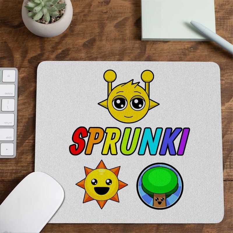PC, gaming si accesorii - Periferice PC - Mousepad - Mousepad Sprunki Logo Music Gamer CoolTrend, 21x19cm - Infinity.ro
