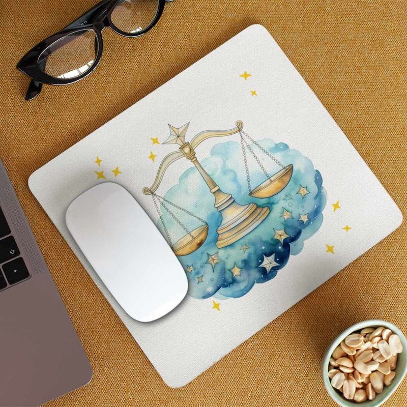 PC, gaming si accesorii - Periferice PC - Mousepad - Mousepad Balanta Baby Zodiac Horoscop Libra Astrologie CoolTrend, 21x19cm - Infinity.ro