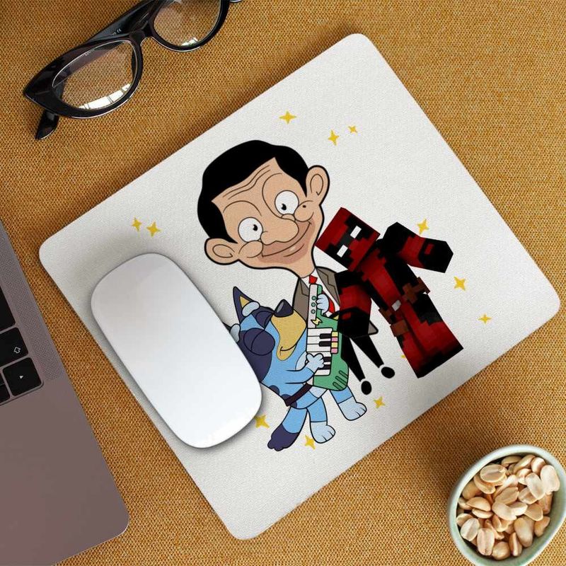 PC, gaming si accesorii - Periferice PC - Mousepad - Mousepad Mr Bean Bluey Tiktok CoolTrend, 21x19cm - Infinity.ro