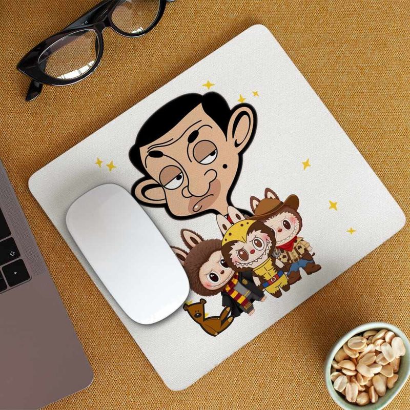 PC, gaming si accesorii - Periferice PC - Mousepad - Mousepad Mr Bean Labubu CoolTrend, 21x19cm - Infinity.ro