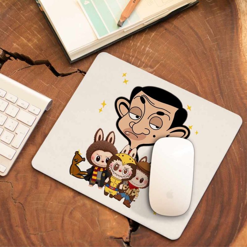 PC, gaming si accesorii - Periferice PC - Mousepad - Mousepad Mr Bean Labubu CoolTrend, 21x19cm - Infinity.ro