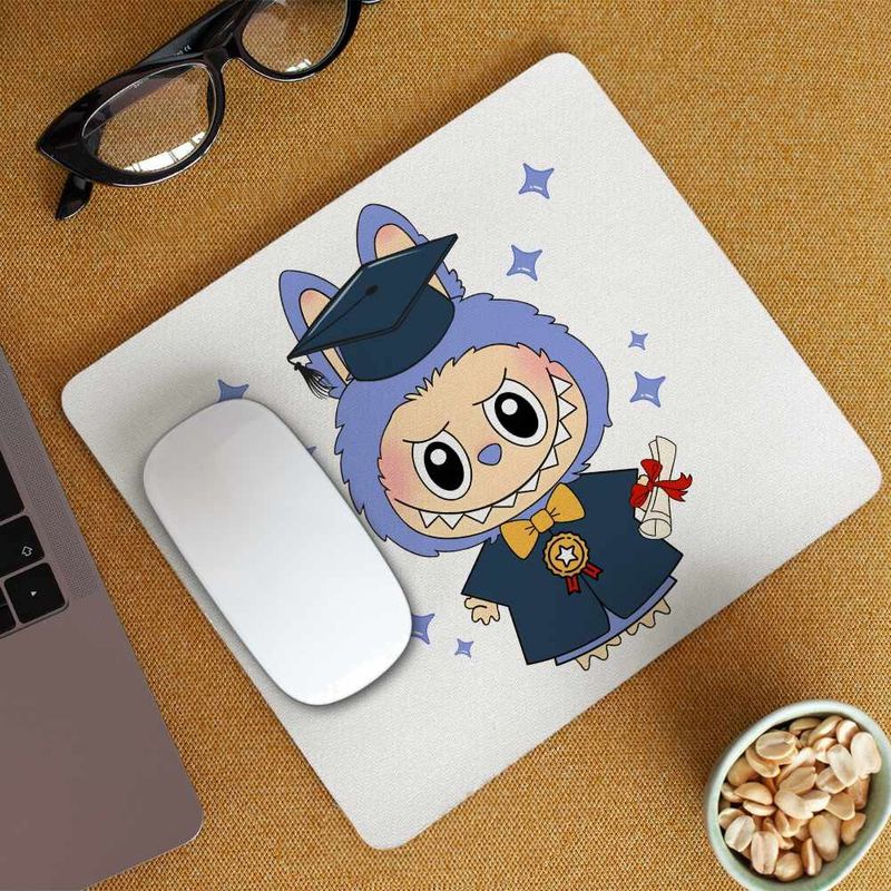 PC, gaming si accesorii - Periferice PC - Mousepad - Mousepad Labubu Banchet Absolvire Graduate, CoolTrend, 21x19cm - Infinity.ro