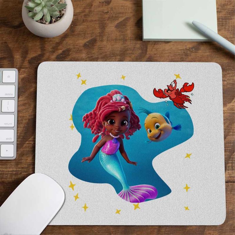 PC, gaming si accesorii - Periferice PC - Mousepad - Mousepad Ariel Flounder Disney Mica Sirena CoolTrend, 21x19cm - Infinity.ro