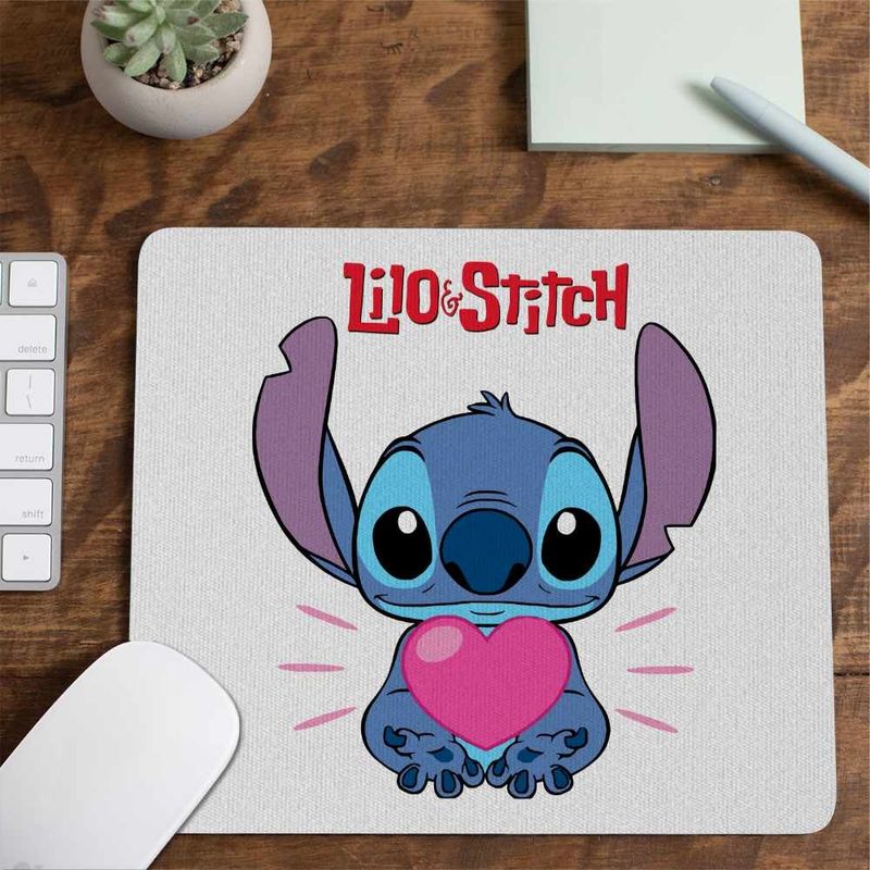 PC, gaming si accesorii - Periferice PC - Mousepad - Mousepad Stich Heart Stitch CoolTrend, 21x19cm - Infinity.ro