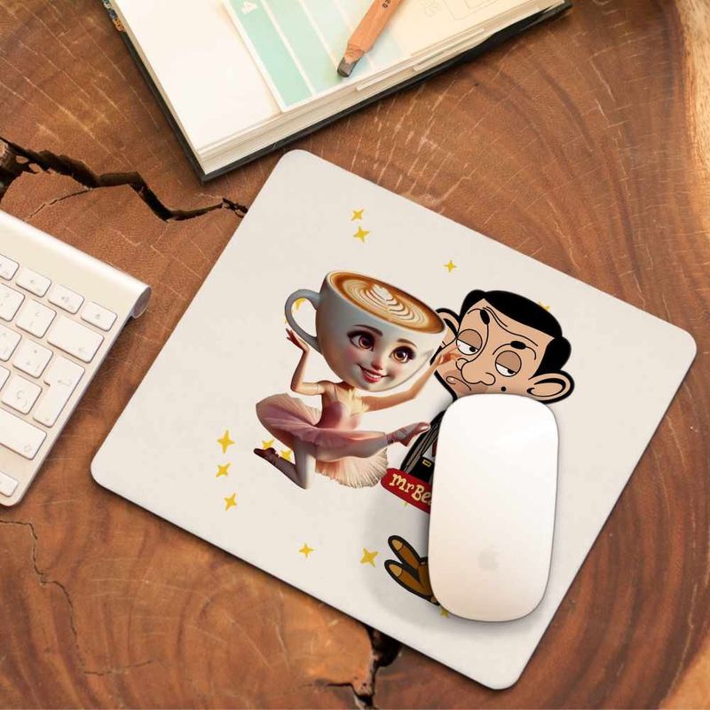 PC, gaming si accesorii - Periferice PC - Mousepad - Mousepad Mr Bean Ballerina Capucina Meme CoolTrend, 21x19cm - Infinity.ro