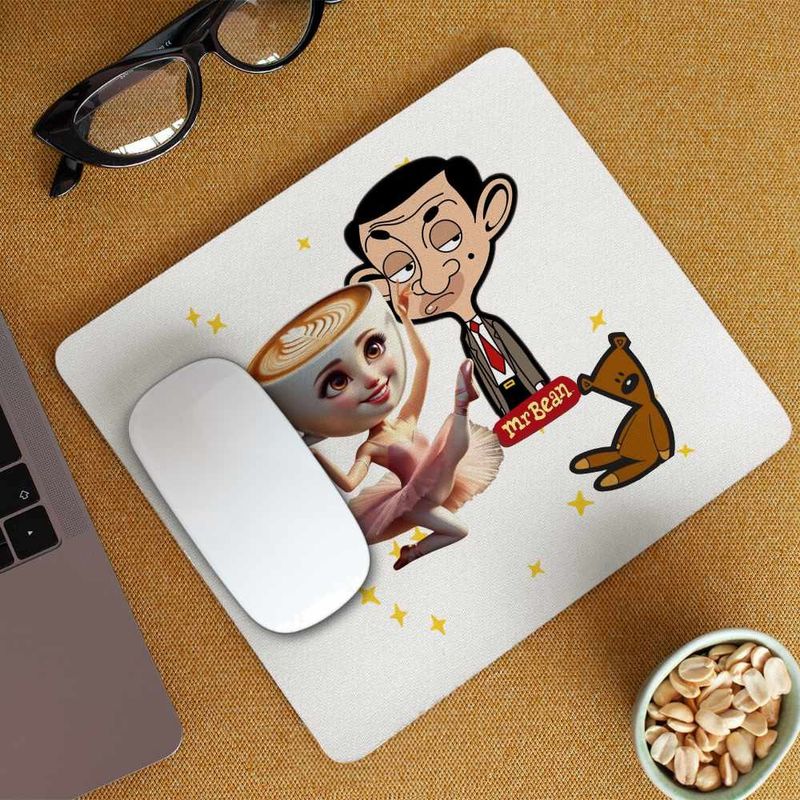 PC, gaming si accesorii - Periferice PC - Mousepad - Mousepad Mr Bean Ballerina Capucina Meme CoolTrend, 21x19cm - Infinity.ro