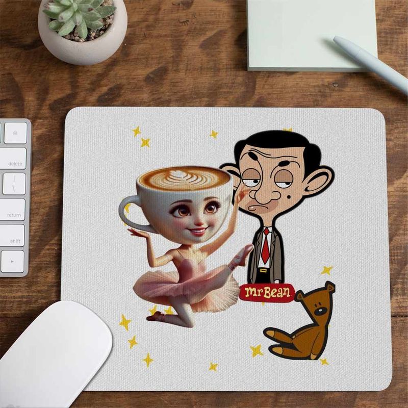 PC, gaming si accesorii - Periferice PC - Mousepad - Mousepad Mr Bean Ballerina Capucina Meme CoolTrend, 21x19cm - Infinity.ro