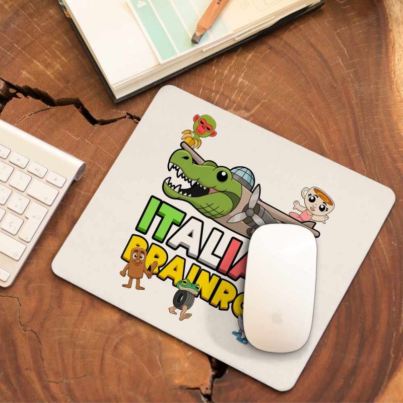 PC, gaming si accesorii - Periferice PC - Mousepad - Mousepad Italian Bombardilo Crocodilo Brain Rot Brainrot CoolTrend, 21x19cm - Infinity.ro