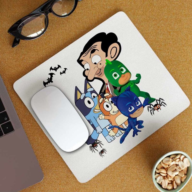 PC, gaming si accesorii - Periferice PC - Mousepad - Mousepad Bluey Mr Bean Eroii in Pijama Pj Masks CoolTrend, 21x19cm - Infinity.ro