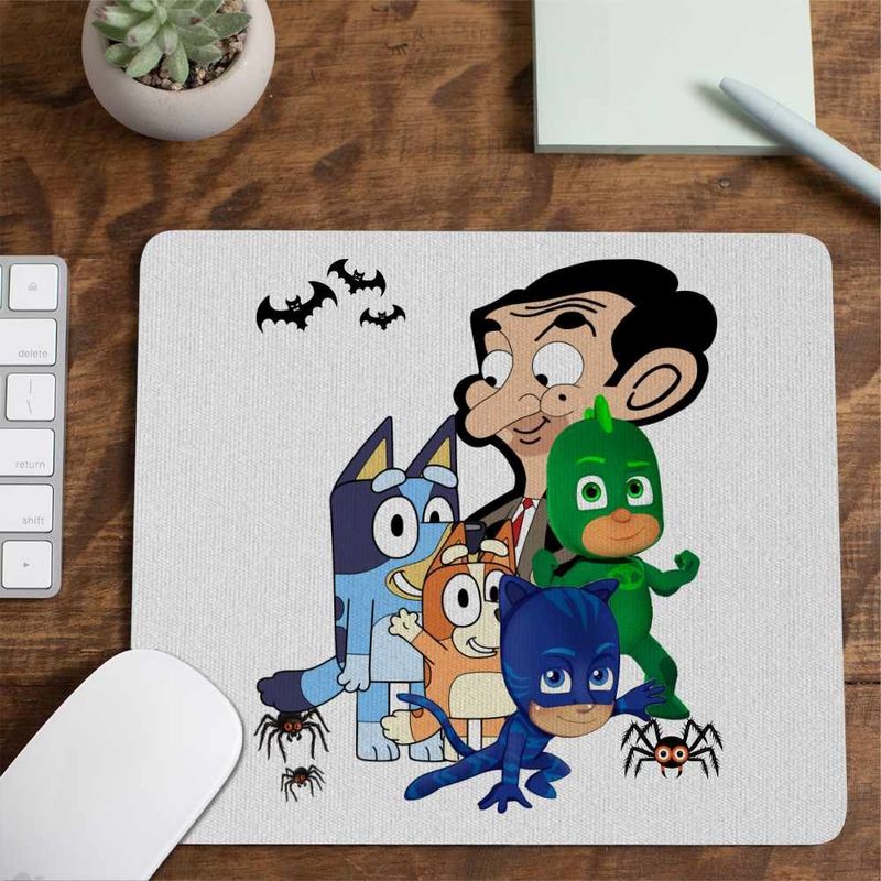 PC, gaming si accesorii - Periferice PC - Mousepad - Mousepad Bluey Mr Bean Eroii in Pijama Pj Masks CoolTrend, 21x19cm - Infinity.ro