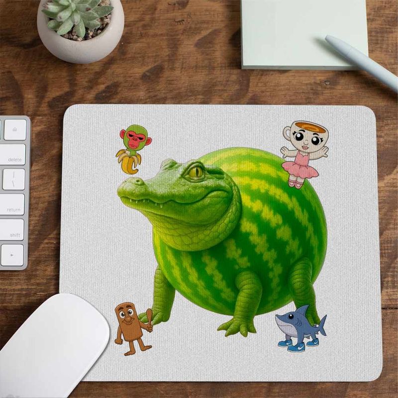 PC, gaming si accesorii - Periferice PC - Mousepad - Mousepad Glorbo Fruttodrillo Brainrot CoolTrend, 21x19cm - Infinity.ro