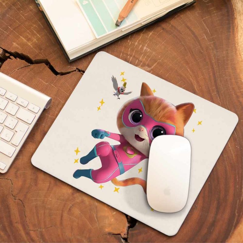 PC, gaming si accesorii - Periferice PC - Mousepad - Mousepad Super Pisicute Ginny SuperKitties CoolTrend, 21x19cm - Infinity.ro