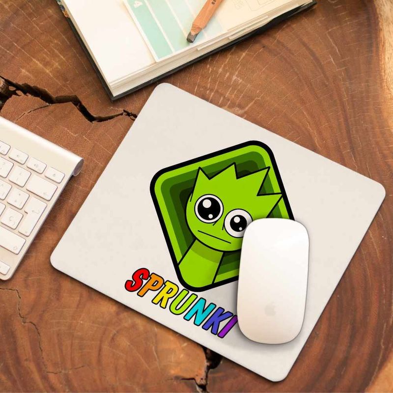 PC, gaming si accesorii - Periferice PC - Mousepad - Mousepad Sprunki Lime Square Music Game CoolTrend, 21x19cm - Infinity.ro