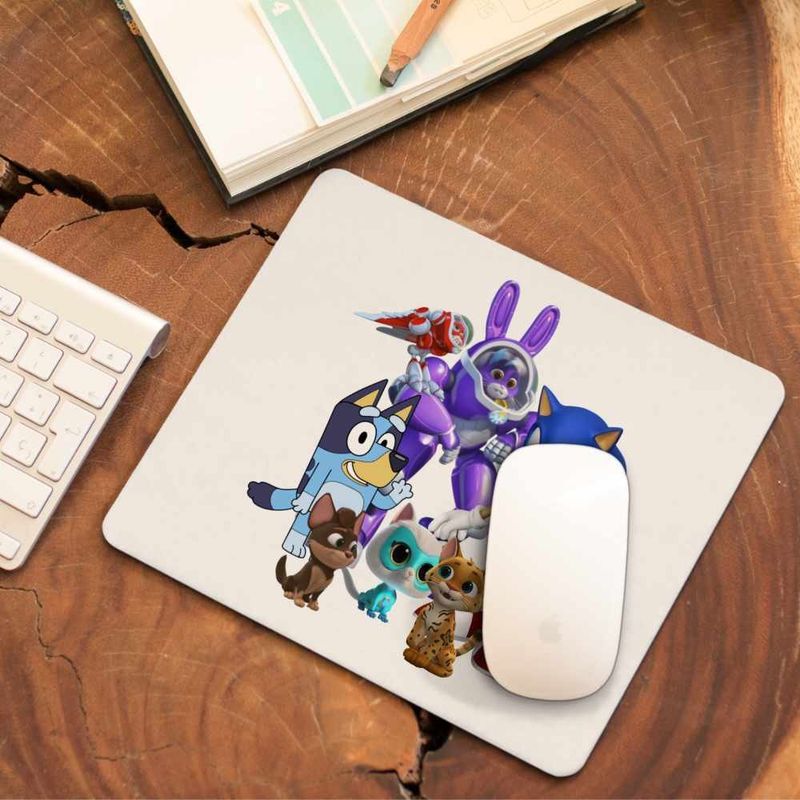 PC, gaming si accesorii - Periferice PC - Mousepad - Mousepad Robogobo Bluey Sonic Super Pisicute CoolTrend, 21x19cm - Infinity.ro