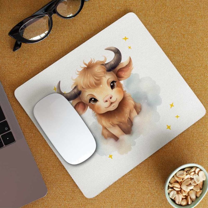PC, gaming si accesorii - Periferice PC - Mousepad - Mousepad Taur Baby Zodiac Horoscop Taurus Astrologie CoolTrend, 21x19cm - Infinity.ro
