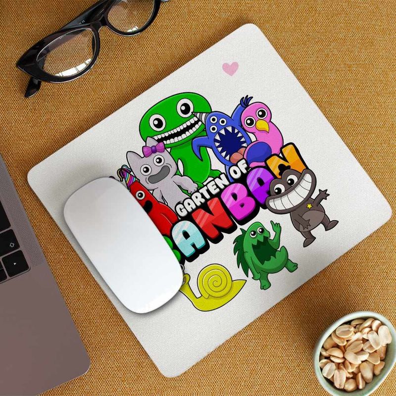 PC, gaming si accesorii - Periferice PC - Mousepad - Mousepad Garden of Banban All Gang Horror CoolTrend, 21x19cm - Infinity.ro