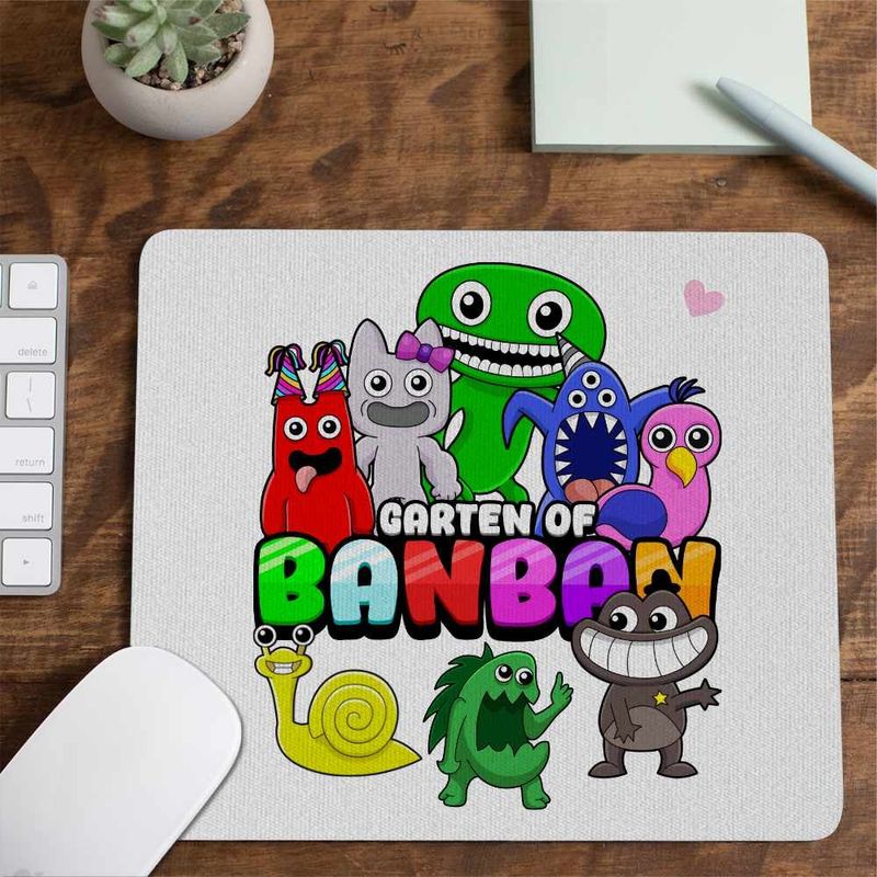 PC, gaming si accesorii - Periferice PC - Mousepad - Mousepad Garden of Banban All Gang Horror CoolTrend, 21x19cm - Infinity.ro