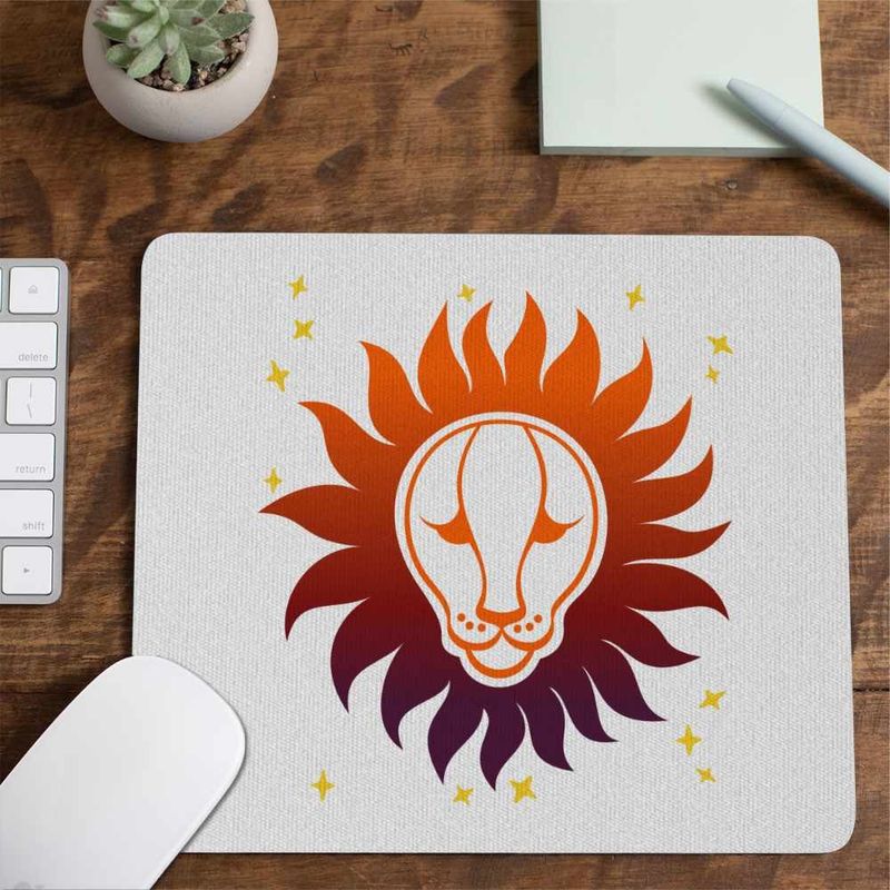 PC, gaming si accesorii - Periferice PC - Mousepad - Mousepad Leu Horoscop Zodie Astrologie Leo CoolTrend, 21x19cm - Infinity.ro