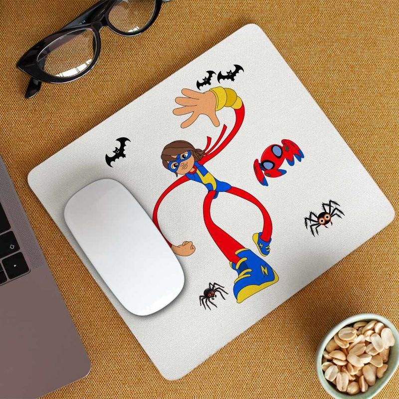 PC, gaming si accesorii - Periferice PC - Mousepad - Mousepad Ms Marvel Paienjenel Spidey CoolTrend, 21x19cm - Infinity.ro