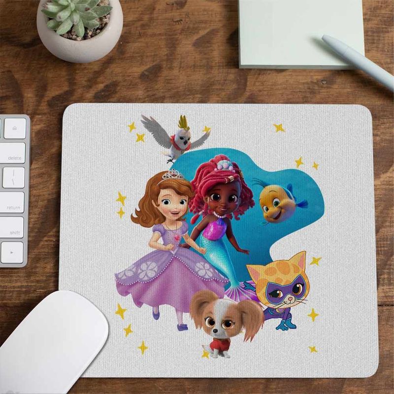 PC, gaming si accesorii - Periferice PC - Mousepad - Mousepad Sofia Ariel Sclipi Super Pisicute CoolTrend, 21x19cm - Infinity.ro